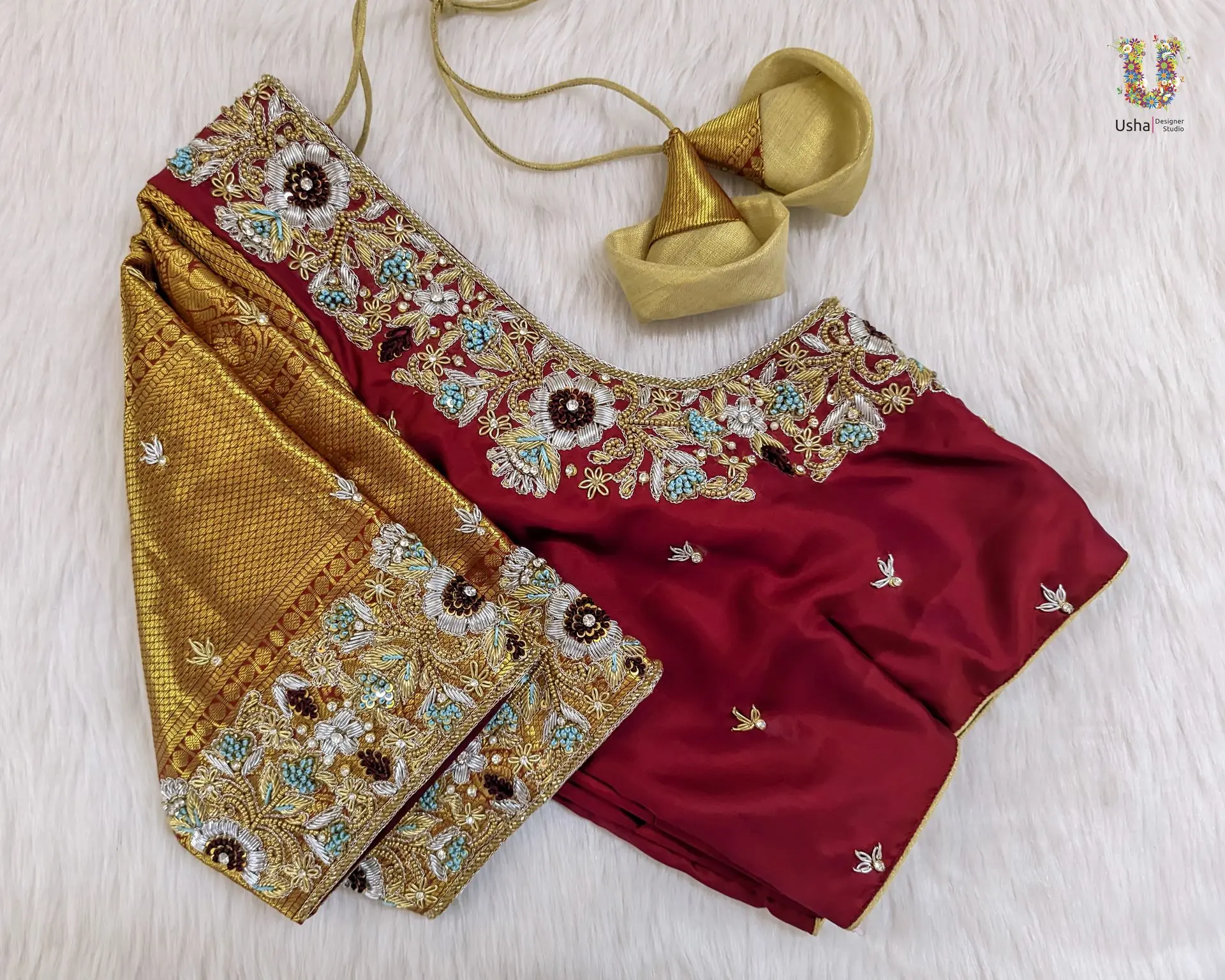 Bridal Maggam Works by Usha Designer Studio