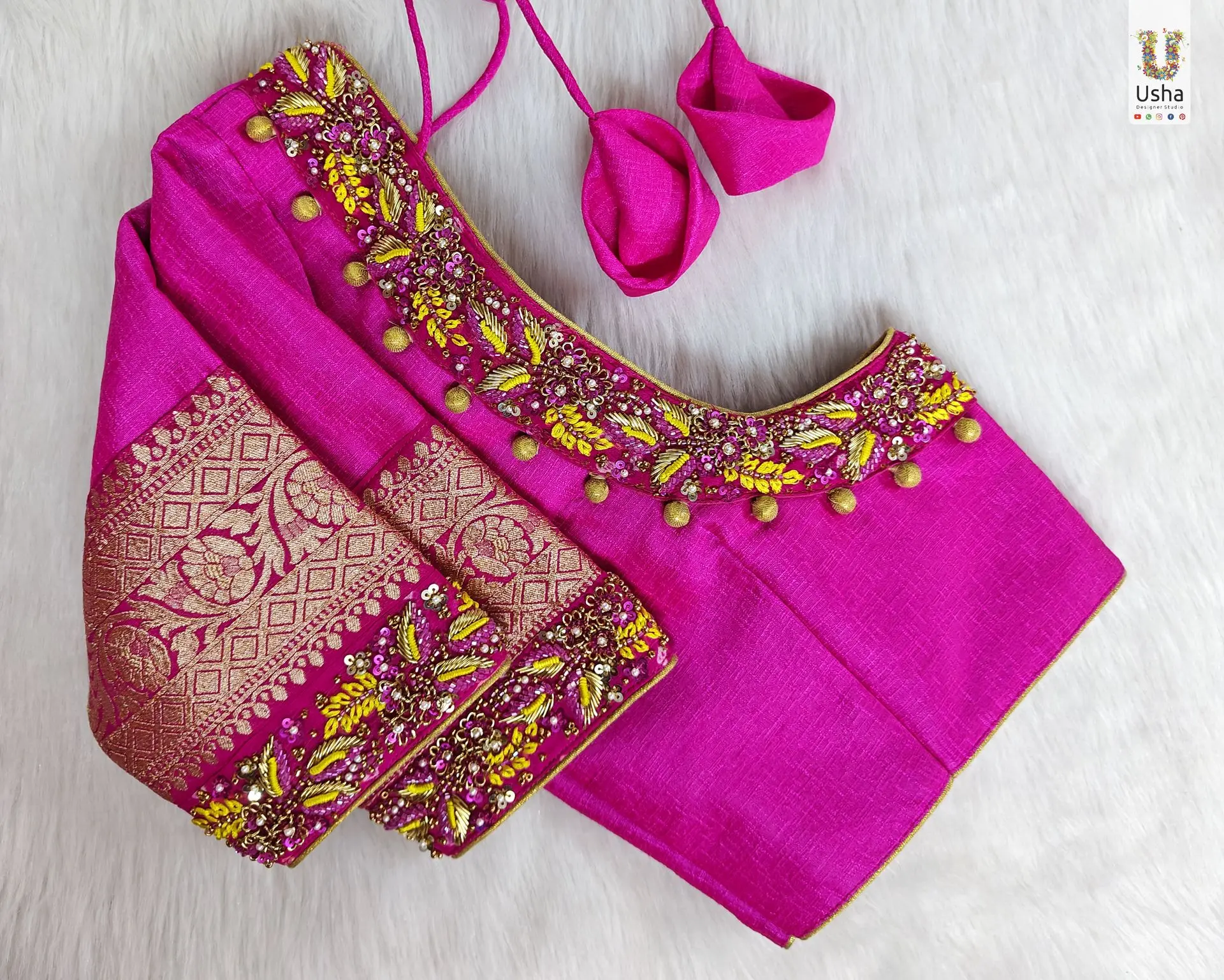 Bridal Maggam Work Blouse by Usha Designer Studio
