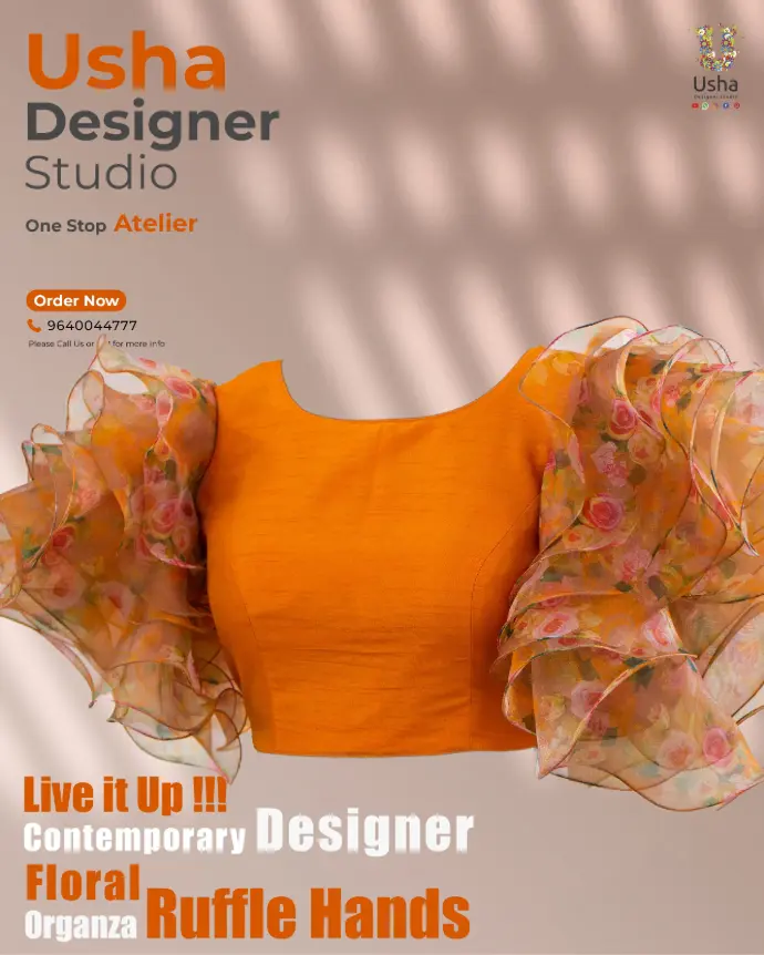 Tailor-Made Designer Blouses | Custom Patterns by Usha Designer Studio