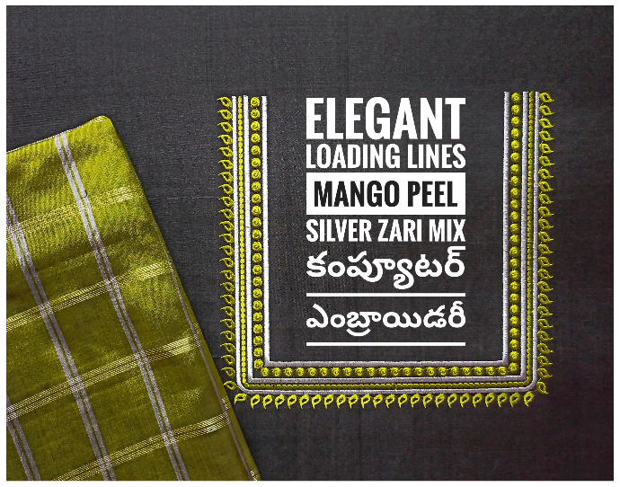 Charcoal grey blouse with square neck paisley computer embroidery and silver zari accents by Usha Designer Studio Vijayawada