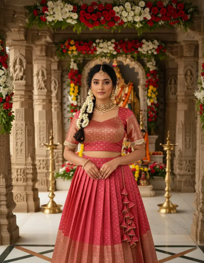 Tailor-Made Saree to Designer Crop Top Lehenga | Heirloom Pattu | Usha Designer Studio Vijayawada